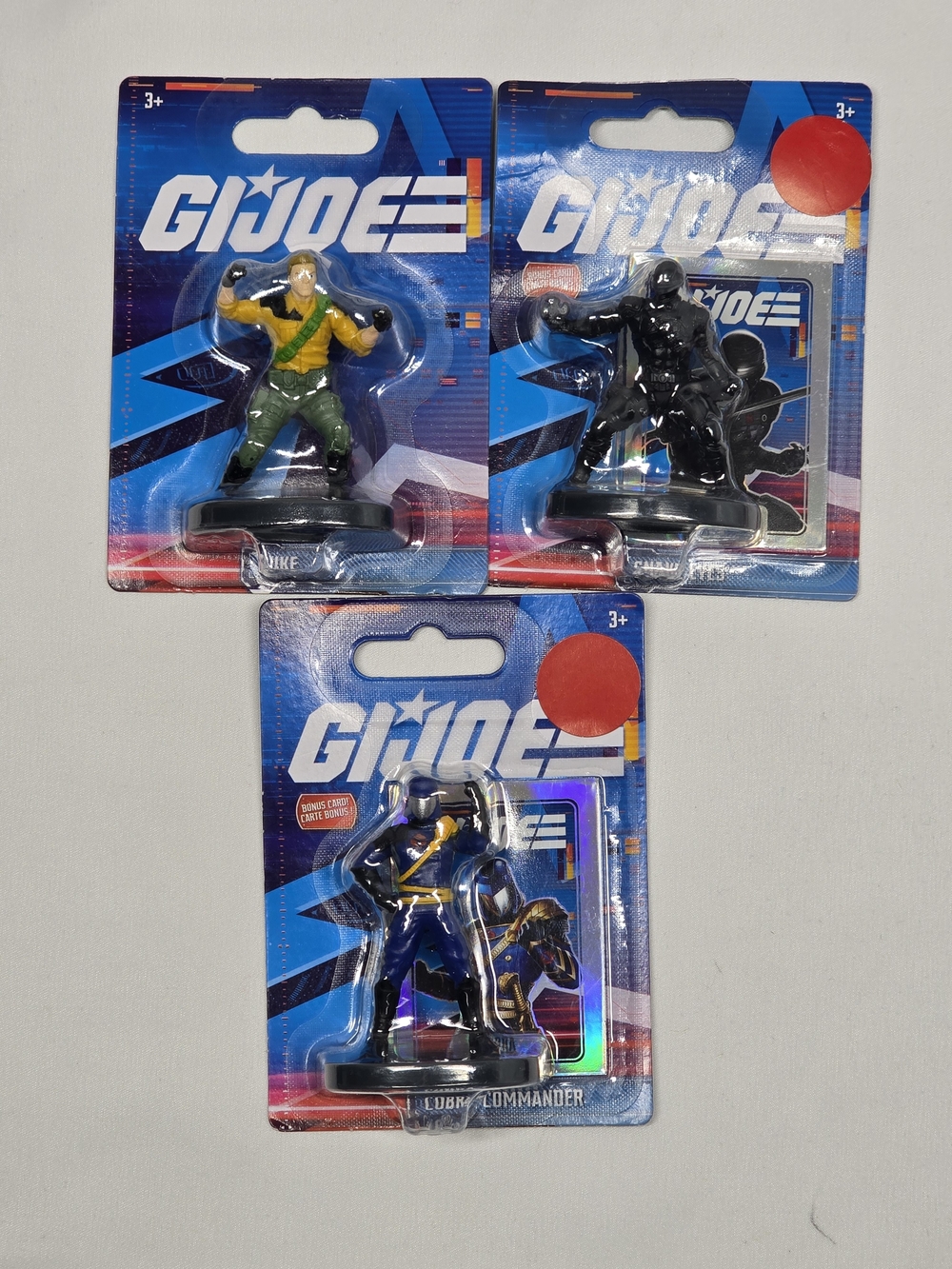 Set of 3 G.I. Joe Mini Action Figures Duke Snake Eyes Cobra Commander Just Play